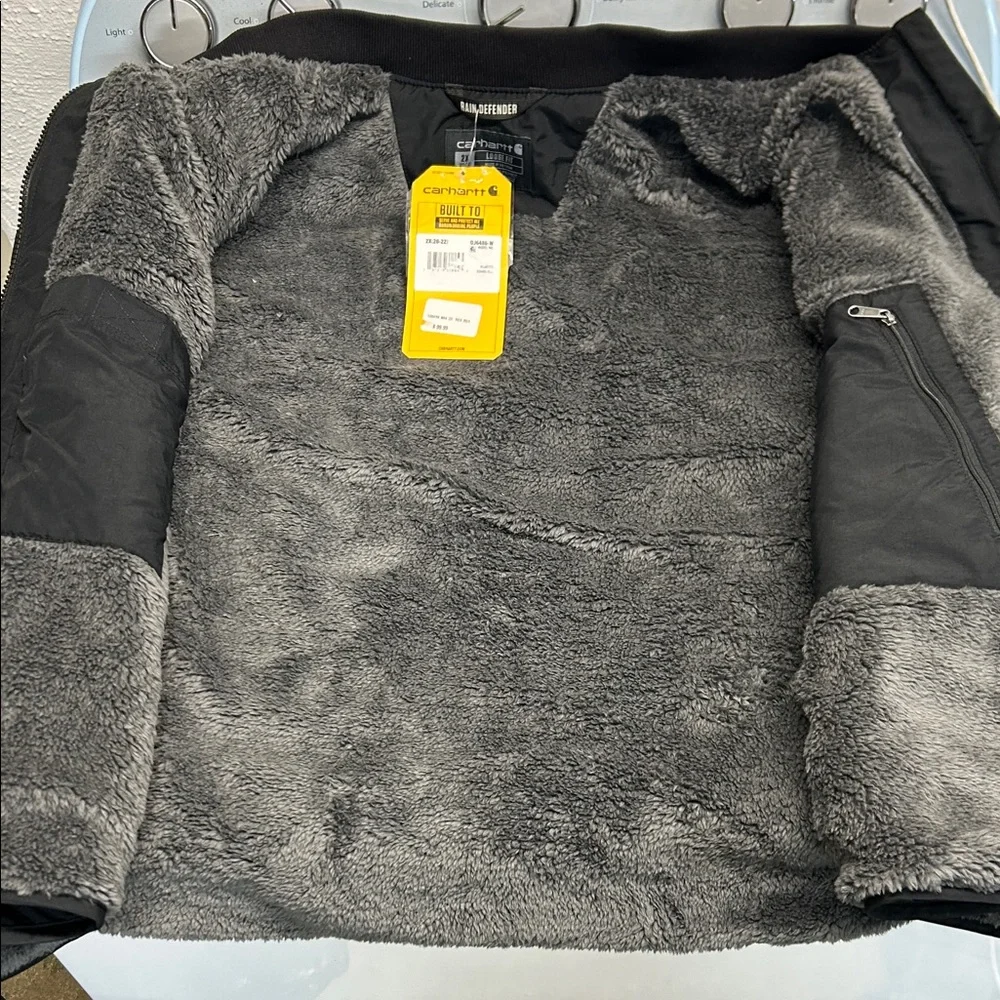 Carhartt Women's Black Bomber Jacket with Fleece Lining - Picture 6 of 7